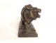 Bronze sculpture Hippolyte Marius Galy roaring lion animal 19th century