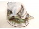 Saint-Clément Emile Gallé earthenware inkwell heraldic lion coat of arms Nancy 19th century