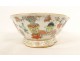 Chinese porcelain bowl, polylobed, vase, jug, butterflies, signed, 19th century