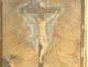 Watercolor crucifixion Christ attributes Passion serpent Jerusalem 1821 XIXth