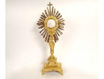 Monstrance monstrance gilded bronze bunches of grapes ears of wheat 19th century