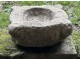 Old granite holy water stoup with ears, Brittany, 13th century