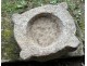 Old granite holy water stoup with ears, Brittany, 13th century