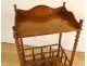 Canterbury mahogany music cabinet, sheet music, magazine rack, serving trolley, 19th century