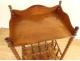 Canterbury mahogany music cabinet, sheet music, magazine rack, serving trolley, 19th century