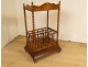 Canterbury mahogany music cabinet, sheet music, magazine rack, serving trolley, 19th century