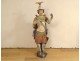 Large religious statue of Saint Florian, soldier, polychrome carved wood, 17th century