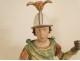 Large religious statue of Saint Florian, soldier, polychrome carved wood, 17th century