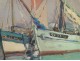 HST marine painting Gaston Leenaerts fishing boats port Concarneau 20th century