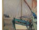 HST marine painting Gaston Leenaerts fishing boats port Concarneau 20th century