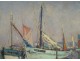 HST marine painting Gaston Leenaerts fishing boats port Concarneau 20th century