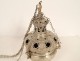 Neo-gothic incense burner solid silver Minerva metal chains church 19th century