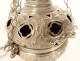 Neo-gothic incense burner solid silver Minerva metal chains church 19th century