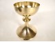 Chalice paten agent vermeil Minerva Henri Nesme cross case PB 409gr 20th century