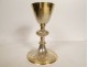 Neo-gothic chalice paten silver gilt Minerva Capello-Morel case 19th century