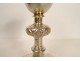 Neo-gothic chalice paten silver gilt Minerva Capello-Morel case 19th century