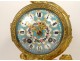 Restoration clock gilded bronze porcelain Sèvres Love swan dolphin 19th century