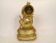 Restoration clock gilded bronze porcelain Sèvres Love swan dolphin 19th century