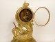 Restoration clock gilded bronze porcelain Sèvres Love swan dolphin 19th century