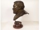 Bronze bust sculpture Victor Poitevin Reims Chavalliaud Bingen founder 19th
