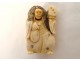 Netsuke Katabori witch swivel head ivory Japan signed Gyokuzan 19th century