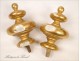 Pair of gilded wood decorative curtain tiebacks 19th