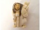 Netsuke Katabori witch swivel head ivory Japan signed Gyokuzan 19th century