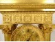  Large portico clock regulator gilded bronze columns 1st Empire 19th century