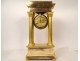  Large portico clock regulator gilded bronze columns 1st Empire 19th century