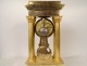  Large portico clock regulator gilded bronze columns 1st Empire 19th century