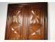 Louis XIII cabinet door, carved walnut and decorated with diamond points, seventeenth