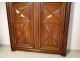 Louis XIII cabinet door, carved walnut and decorated with diamond points, seventeenth