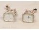 Salts or perfume bottles, porcelain from Paris, Charles X era, nineteenth