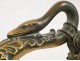 Door knocker bronze gilt decorated with a gooseneck nineteenth