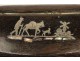 Snuffbox Wood and Metal Silver Pearl Character Dog Horse 19th