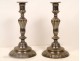 Pair of bronze candlesticks and silver gilt Louis XVI, XVIII