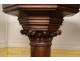 Column carved oak, acanthus leaves, nineteenth