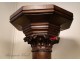 Column carved oak, acanthus leaves, nineteenth