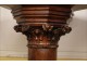 Column carved oak, acanthus leaves, nineteenth