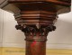 Column carved oak, acanthus leaves, nineteenth