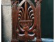 Pair of armchairs carved cherry wood and straw, nineteenth