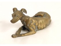 Sculpture in bronze gilt, Greyhound, nineteenth