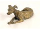 Sculpture in bronze gilt, Greyhound, nineteenth