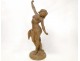 Terracotta sculpture, Young naked woman or nymph, signed Ch.Lévy, Art Nouveau, nineteenth