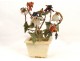 Decorative flower vase shell, coral and pearl, Napoleon III nineteenth