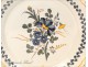 La Rochelle faience plate Bouquet of Flowers 18th