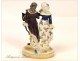 Characters Couple Porcelain Fan Frock 19th