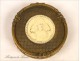 Round Box Brass Female Miniature Golden Angels Queen 19th