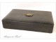 Christofle flatware Box Leather Gold Brass 20th