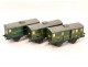 3 Wagons Vans Covered Car Meccano Hornby